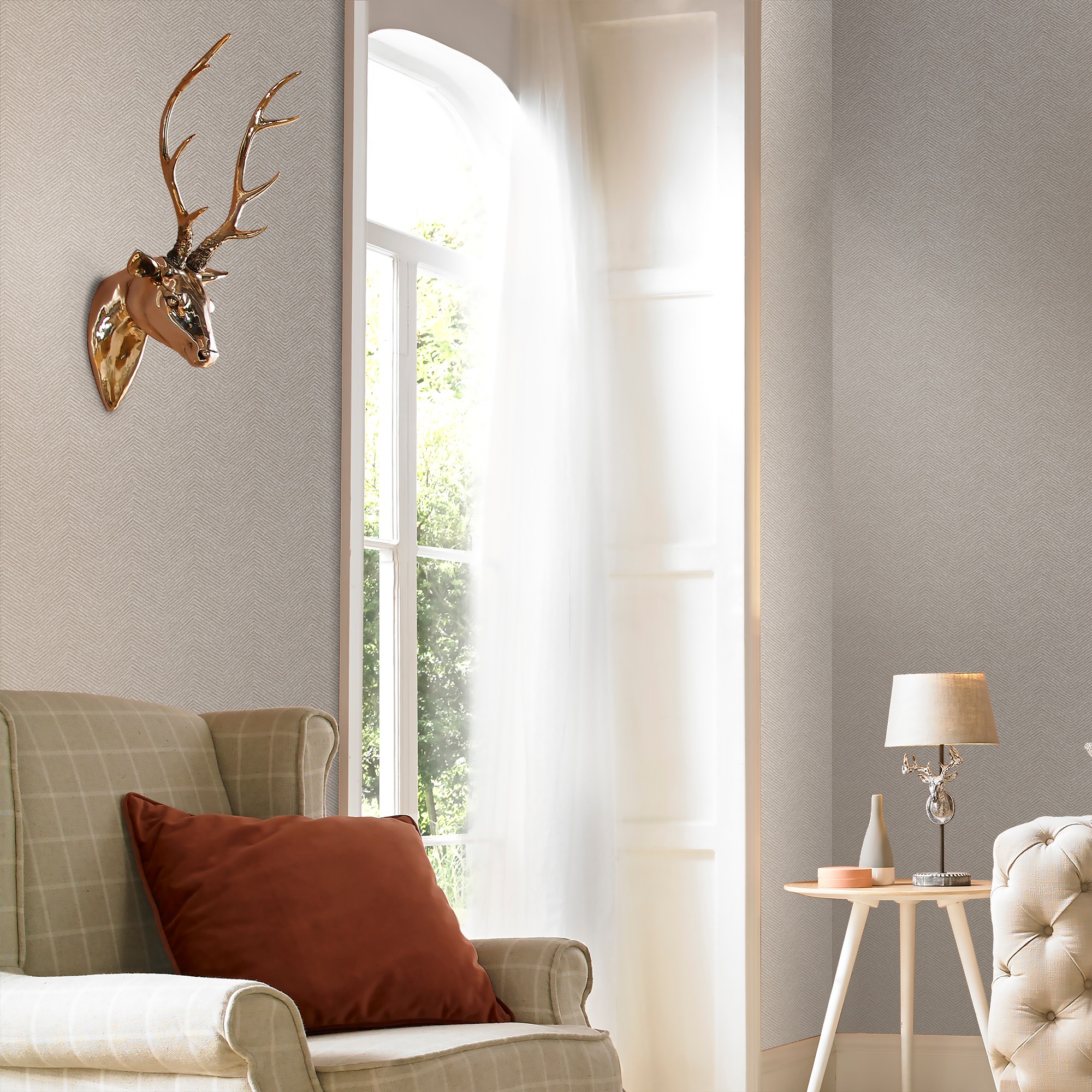 Chevron Wallpaper 104748 By Graham Brown In Natural